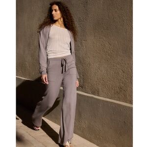 Majestic Filatures Stretch Organic Cotton Jersey Wide-Leg Pants